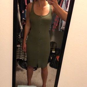 Green tight dress